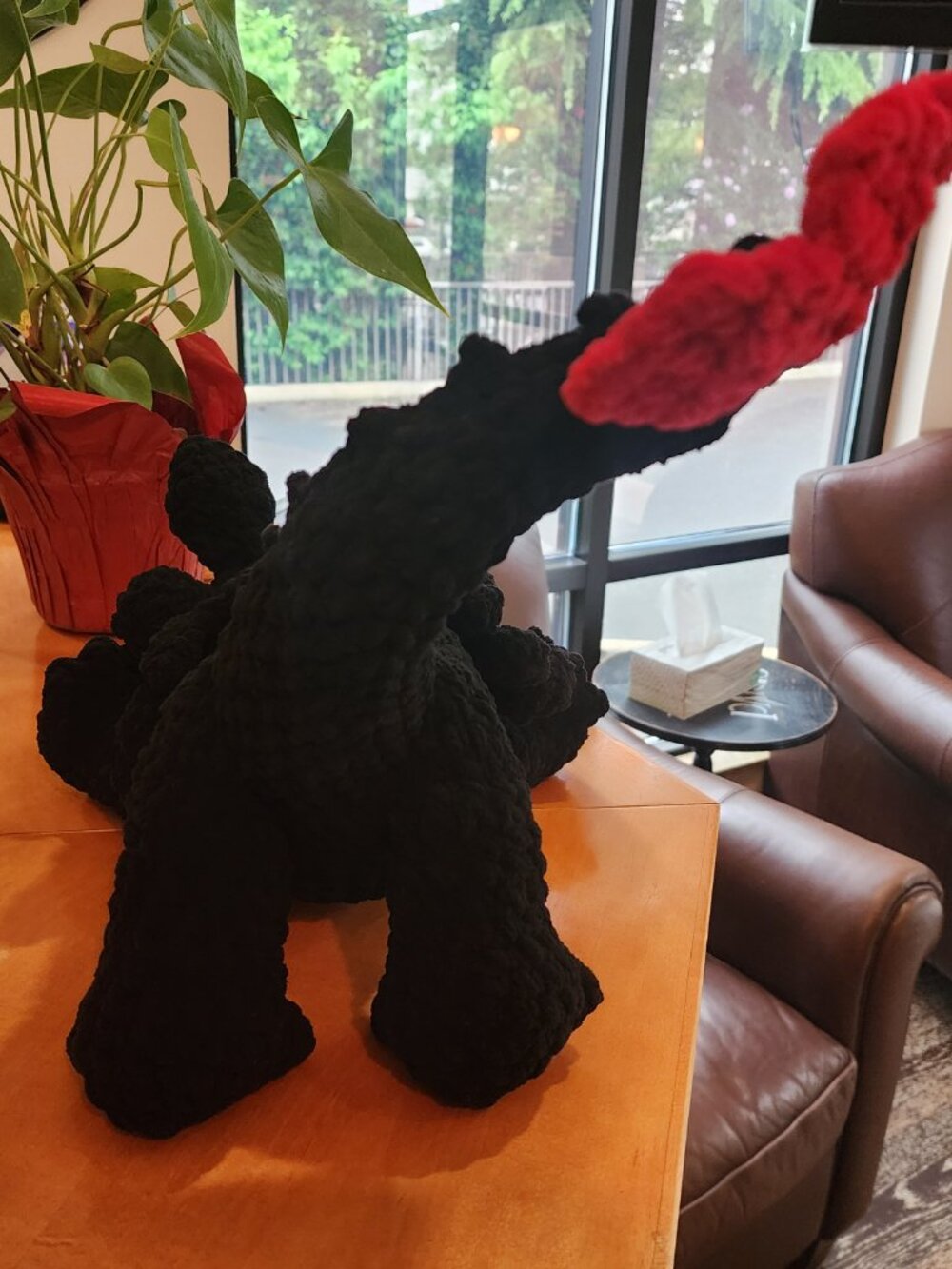 Back Playful Dragon - Handmade Crochet Plushie - Picture 10 of 12